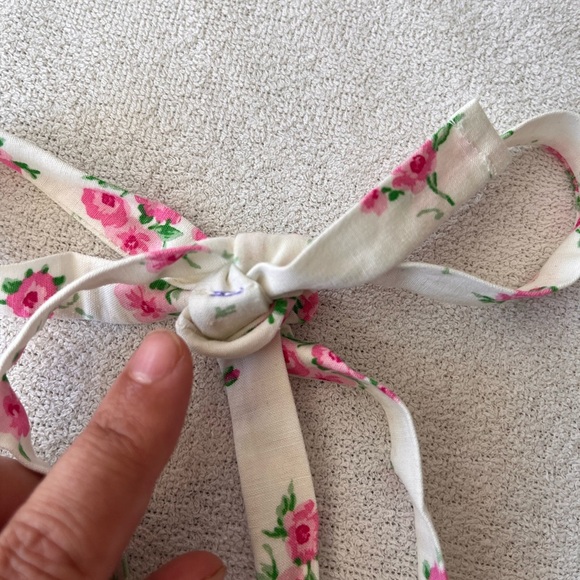 NWT Zara Linen Blend Floral Crop Top M - Picture 5 of 14